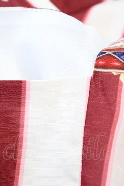 画像3: To Alice / ストライプラベルジャンパースカート S レッド H-25-12-28-026-LO-OP-NS-ZH