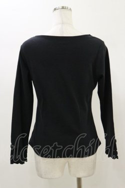 画像2: an another angelus / レーザーカット使いトップス Free Black H-26-01-03-040-CA-TO-NS-ZH