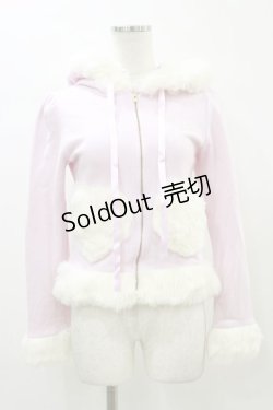 画像1: BABY,THE STARS SHINE BRIGHT / 雪の女王うさみみファーパーカー Free ピンク H-26-01-03-042-BA-TO-NS-ZH