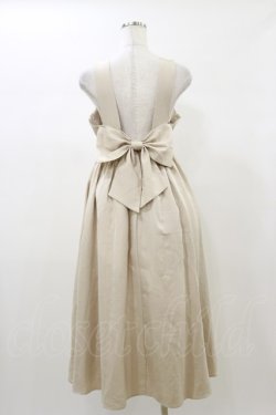 画像2: DearMyLoveRose / バックリボンドレスロングジャンスカ M ベージュ H-26-01-03-047-EL-OP-NS-ZH