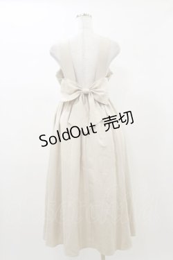 画像2: DearMyLoveRose / バックリボンドレスロングジャンスカ M ベージュ H-26-01-03-047-EL-OP-NS-ZH