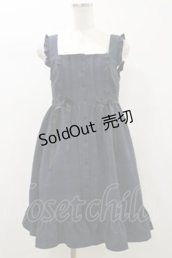 画像1: DearMyLove / チェックリボンジャンパースカート M ネイビー H-26-01-03-049-EL-OP-NS-ZH