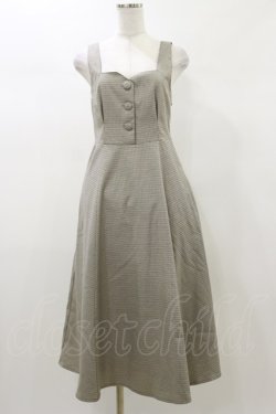 画像1: an another angelus / 変形スクエアネックジャンスカ Free BROWN×BK H-26-01-03-051-CA-OP-NS-ZH