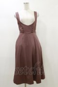 Fi.n.t / ダブル釦ディープネックジャンパースカート Free PINK BROWN H-26-01-03-052-CA-OP-NS-ZH