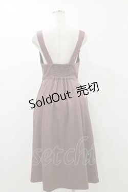 画像2: Fi.n.t / ダブル釦ディープネックジャンパースカート Free PINK BROWN H-26-01-03-052-CA-OP-NS-ZH