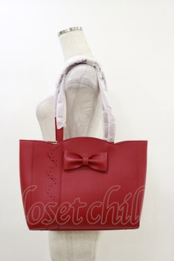 画像1: m petit by misako / AMリボントートバッグ  レッド H-26-01-03-006-LO-BG-NS-ZH