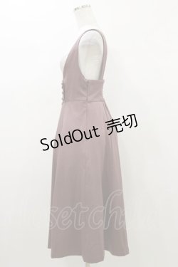 画像3: Fi.n.t / ダブル釦ディープネックジャンパースカート Free PINK BROWN H-26-01-03-052-CA-OP-NS-ZH