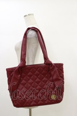 画像1: m petit by misako / キルティングトートバッグ  ワイン H-26-01-03-007-LO-BG-NS-ZH