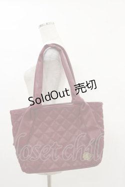 画像1: m petit by misako / キルティングトートバッグ  ワイン H-26-01-03-007-LO-BG-NS-ZH