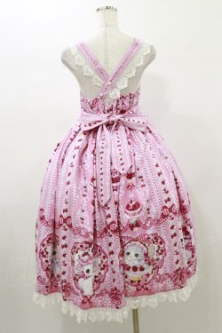 画像2: Royal Princess Alice / Strawberry Sweets・飴ノ森ふみかコラボジャンパースカート Free ピンク H-26-01-03-059-LO-OP-NS-ZH