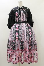 画像1: Royal Princess Alice / Strawberry Sweets・飴ノ森ふみかコラボ ロングワンピース Free ブラック H-26-01-03-061-LO-OP-NS-ZH (1)