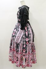 画像3: Royal Princess Alice / Strawberry Sweets・飴ノ森ふみかコラボ ロングワンピース Free ブラック H-26-01-03-061-LO-OP-NS-ZH (3)