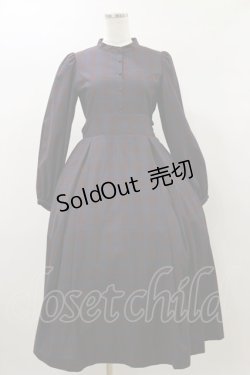 画像1: Maison de FLEUR Petite Robe canone / ニナのお茶会ワンピース S Bordeaux H-26-01-03-068-EL-OP-NS-ZH