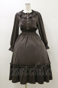 画像1: m petit by misako / AOK*フリルカラータックワンピース S グレー H-26-01-03-071-LO-OP-NS-ZH