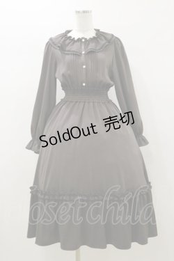 画像1: m petit by misako / AOK*フリルカラータックワンピース S グレー H-26-01-03-071-LO-OP-NS-ZH