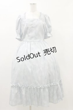 画像1: m petit by misako / AOKハナガラスクエアワンピース L サックス H-26-01-03-072-LO-OP-NS-ZH