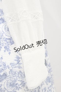 画像4: Hoshibako Works / 青華磁ロングワンピース M オフ/ブルー H-26-01-03-075-LO-OP-NS-ZH