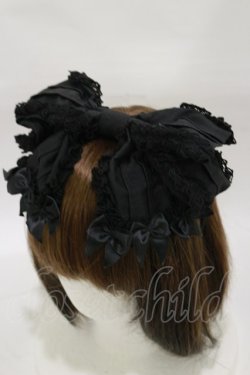 画像1: BABY,THE STARS SHINE BRIGHT / パピオンリボンカチューシャ  ブラック H-26-01-03-018-BA-AC-NS-ZH