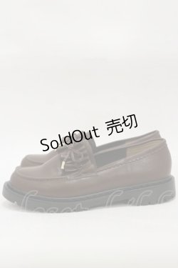 画像2: m petit by misako / AMリボンフリルローファー LL ブラウン H-26-01-03-019-LO-SH-NS-ZH