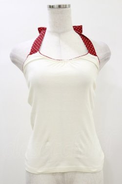 画像1: Fi.n.t / ホルターリボンキャミソール Free Ivory/Red H-26-01-03-021-CA-TO-NS-ZH