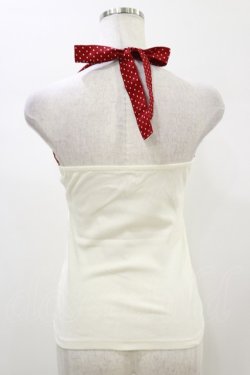 画像2: Fi.n.t / ホルターリボンキャミソール Free Ivory/Red H-26-01-03-021-CA-TO-NS-ZH