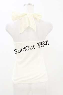 画像2: Fi.n.t / ホルターリボンキャミソール Free Ivory/Yellow H-26-01-03-022-CA-TO-NS-ZH