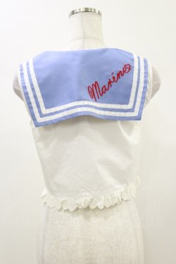 画像2: Swankiss / セーラーブラウス Free オフ H-26-01-03-023-CA-BL-NS-ZH