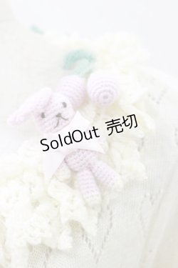 画像3: Angelic Pretty / Cherry Berry Bunnyニットボレロ Free オフ H-26-01-03-026-AP-TO-NS-ZH