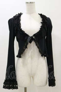 画像1: Innocent World / バラレースミルフィーユボレロ L ブラック H-26-01-03-027-IW-TO-NS-ZH
