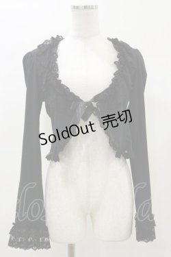 画像1: Innocent World / バラレースミルフィーユボレロ L ブラック H-26-01-03-027-IW-TO-NS-ZH
