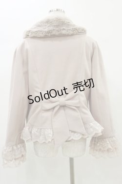 画像2: axes femme / 裾レースショートコート L ピンク H-26-01-03-031-AX-CO-NS-ZH