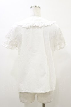 画像2: Ank Rouge / ヨーク切替ブラウス M ホワイト H-26-01-03-033-CA-BL-NS-ZH