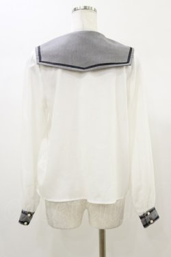 画像2: Amavel / プチネクタイセーラーブラウス Free グレー H-26-01-03-038-CA-BL-NS-ZH