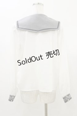 画像2: Amavel / プチネクタイセーラーブラウス Free グレー H-26-01-03-038-CA-BL-NS-ZH