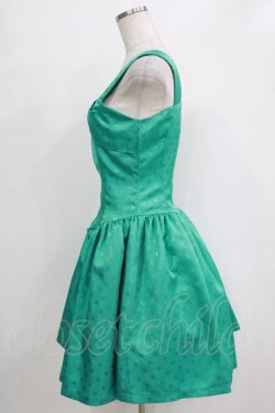 画像2: pays des fees  / ドットジャガードリボンワンピース 9号 ターコイズ H-26-01-04-023-PU-OP-KB-ZH