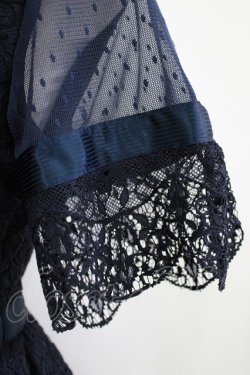 画像5: elements,H / マスケラレースチュールドレス  ネイビー H-26-01-04-026-PU-OP-KB-ZH