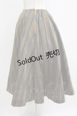 画像2: Jane Marple / Regimental stripe circular skirt  ocher H-26-01-04-027-JM-SK-KB-ZH