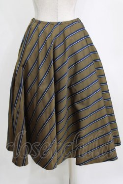 画像3: Jane Marple / Regimental stripe circular skirt  ocher H-26-01-04-027-JM-SK-KB-ZH