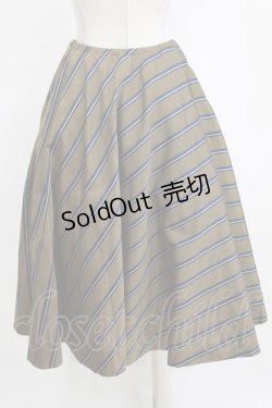 画像3: Jane Marple / Regimental stripe circular skirt  ocher H-26-01-04-027-JM-SK-KB-ZH