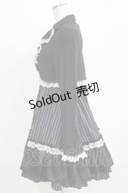 画像2: PUTUMAYO / カットソーボレロ＆ストライプキャミソールワンピース  黒×紺 H-26-01-04-034-PT-OP-KB-ZH