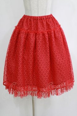 画像1: Emily Temple cute / Sleepレースペチコート  レッド H-26-01-04-037-ET-SK-KB-ZH