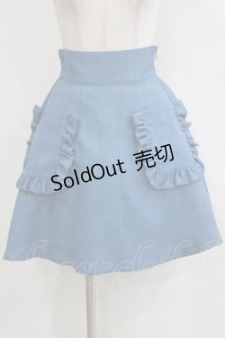 画像1: Katie / CAFE CHIC high waist skirt  ブルー H-26-01-04-039-LO-SK-KB-ZH