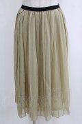 MARBLE / プリーツシフォンスカート  グリーン H-26-01-04-044-GO-SK-KB-ZH