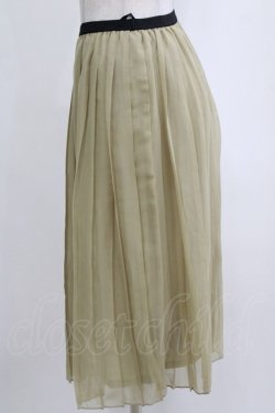画像2: MARBLE / プリーツシフォンスカート  グリーン H-26-01-04-044-GO-SK-KB-ZH
