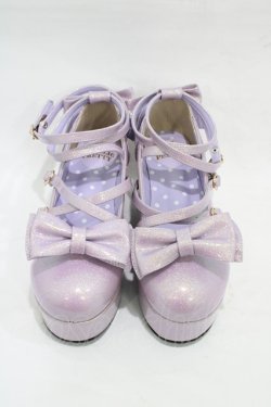 画像1: Angelic Pretty / Dreamy Twinkleシューズ L/約25cm ラベンダー H-26-01-04-1004-AP-SH-NS-ZH