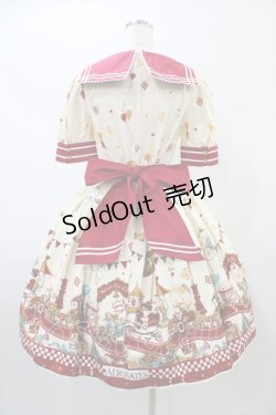 画像2: ALICE and the PIRATES / アリスのワンダーカーチェイス柄ワンピース Free 生成り H-26-01-04-1036-PA-OP-NS-ZH