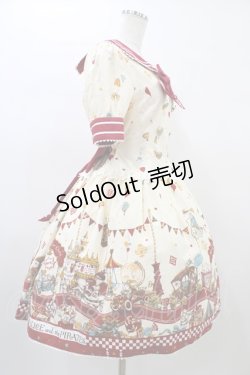 画像3: ALICE and the PIRATES / アリスのワンダーカーチェイス柄ワンピース Free 生成り H-26-01-04-1036-PA-OP-NS-ZH