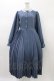 画像1: m petit by misako / AM*レースエリプリーツワンピース M ブルー H-26-01-04-1040-LO-OP-NS-ZH (1)