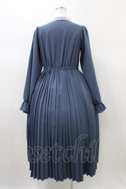 画像2: m petit by misako / AM*レースエリプリーツワンピース M ブルー H-26-01-04-1040-LO-OP-NS-ZH