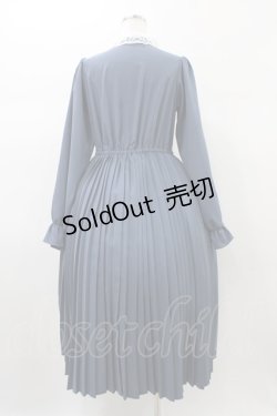 画像2: m petit by misako / AM*レースエリプリーツワンピース M ブルー H-26-01-04-1040-LO-OP-NS-ZH